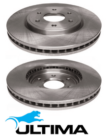 ULTIMA FRONT DISC BRAKE ROTOR SET TO SUIT NISSAN PATHFINDER R51 VQ40DE 4.0L V6 SUITS 16" WHEELS