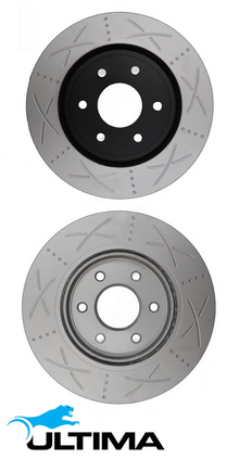 ULTIMA FRONT DISC BRAKE ROTOR SET TO SUIT NISSAN NAVARA D40 VQ40DE 4.0L V6 SUITS 16" WHEELS