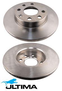 ULTIMA FRONT SOLID DISC BRAKE ROTOR SET TO SUIT HOLDEN BARINA SB C12NZ C14NZ 1.2L 1.4L I4