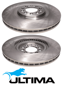 ULTIMA FRONT VENTED DISC BRAKE ROTOR SET TO SUIT VOLKSWAGEN AGN APK AZJ AHF ATD 1.8L 1.9L 2.0L I4