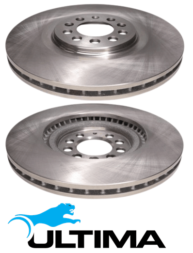 ULTIMA FRONT VENTED DISC BRAKE ROTOR SET FOR VOLKSWAGEN POLO 6R CAVE CTHE 1.4L I4 OD 312MM 1ZP & 1ZR