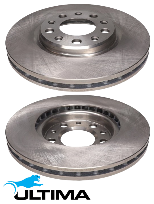 ULTIMA FRONT VENTED DISC BRAKE ROTORS TO SUIT ALFA ROMEO GIULIETTA 940C2 198A4 940B7 1.4 I4 OD 281MM
