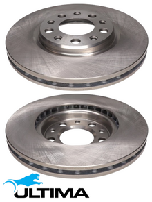 ULTIMA FRONT VENTED DISC BRAKE ROTORS TO SUIT ALFA ROMEO GIULIETTA 940C2 198A4 940B7 1.4 I4 OD 281MM