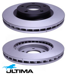 ULTIMA FRONT VENTED DISC BRAKE ROTOR SET TO SUIT CHRYSLER SEBRING JS EER 2.7L V6