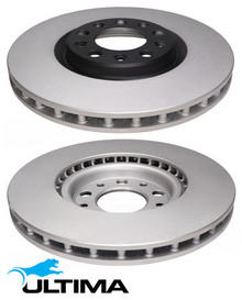 ULTIMA FRONT VENTED DISC BRAKE ROTOR SET TO SUIT ALFA ROMEO 939A0 936A6 3.2L V6