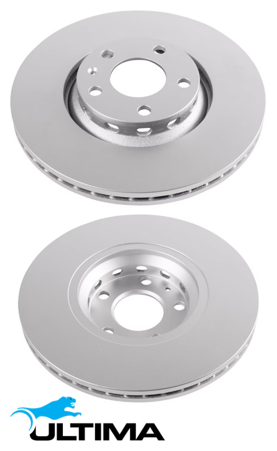 ULTIMA FRONT VENTED DISC BRAKE ROTOR SET TO SUIT AUDI A4 B6 AVJ 1.8L I4 OD 312MM SEDAN ONLY