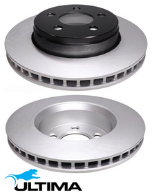 ULTIMA FRONT VENTED DISC BRAKE ROTOR SET TO SUIT DODGE NITRO KA ENS TURBO DIESEL 2.8L I4
