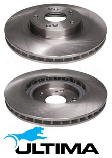 ULTIMA FRONT VENTED DISC BRAKE ROTOR SET TO SUIT HONDA CR-V RD K24A1 2.4L I4 TILL 01/2006