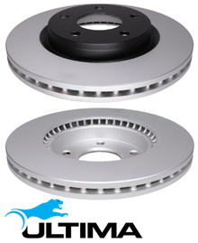 ULTIMA FRONT VENTED DISC BRAKE ROTOR SET TO SUIT NISSAN JUKE F15 HR15DE HR16DE 1.5L 1.6L I4 OD 280MM