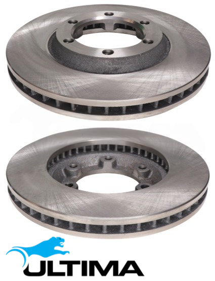 ULTIMA FRONT VENTED DISC BRAKE ROTORS FOR HOLDEN RODEO RA ALLOYTEC LCA 3.6 V6 COIL SPRING SUSPENSION