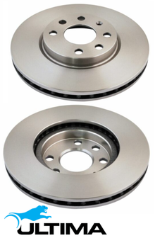 ULTIMA FRONT VENTED DISC BRAKE ROTOR SET TO SUIT HOLDEN COMBO XC Z16SE 1.6L I4 TO 09/2004 OD 260MM