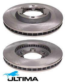 ULTIMA FRONT VENTED DISC BRAKE ROTOR SET TO SUIT HOLDEN COLORADO RC 4JJ1-TCX 3.0L I4 OD 256MM