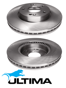 ULTIMA FRONT VENTED DISC BRAKE ROTOR SET TO SUIT HYUNDAI TUCSON JM G6BA 2.7L V6 OD 280MM