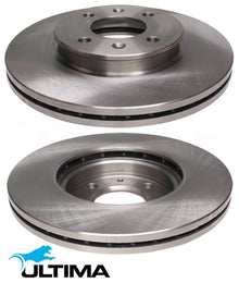 ULTIMA FRONT VENTED DISC BRAKE ROTOR SET TO SUIT KIA RIO UB G4FD 1.6L I4 EXCEPT SPORT MODEL