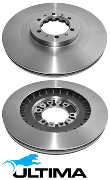 ULTIMA FRONT VENTED DISC BRAKE ROTOR SET TO SUIT MITSUBISHI TRITON MK 4M40 4M40T 2.8L I4 OD 314MM