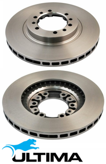 ULTIMA FRONT VENTED DISC BRAKE ROTOR SET TO SUIT MITSUBISHI TRITON MK 6G72 3.0L V6 SUITS 15" WHEELS
