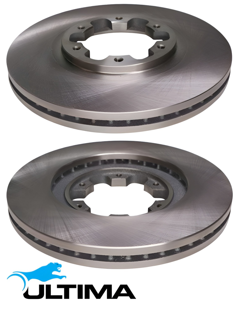 ULTIMA FRONT VENTED DISC BRAKE ROTOR SET TO SUIT NISSAN TERRANO R50 TD ...