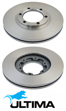 ULTIMA FRONT VENTED DISC BRAKE ROTOR SET TO SUIT HOLDEN JACKAROO L1 4ZE1 2.6L I4