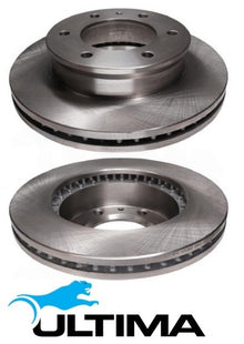 ULTIMA FRONT VENTED DISC BRAKE ROTOR SET TO SUIT MAZDA B2500 BRAVO UF UN WL WLAT 2.5L I4 OD 288.5MM