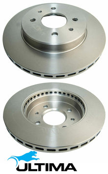 ULTIMA FRONT VENTED DISC BRAKE ROTOR SET TO SUIT NISSAN PULSAR N14 SR20DE 2.0L I4 TILL 08/1995