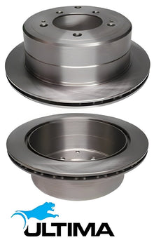 ULTIMA REAR DISC BRAKE ROTORS TO SUIT TOYOTA LANDCRUISER FZJ105R HZJ105R 1FZFE 1HZ DIESEL 4.2 4.5 I6