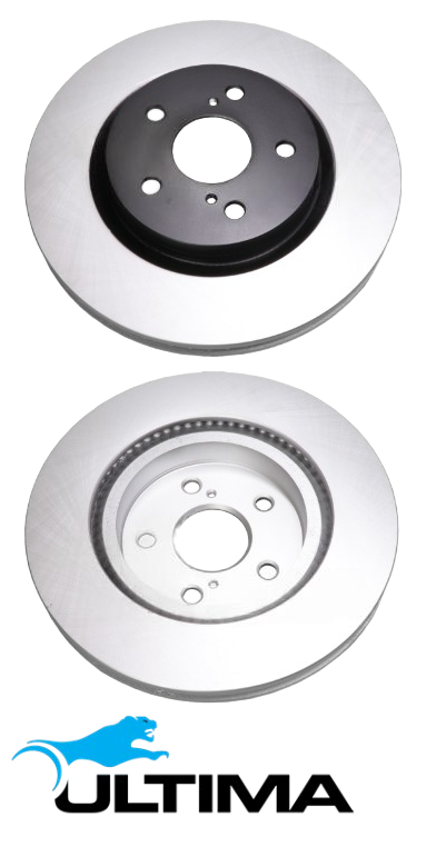 ULTIMA FRONT VENTED DISC BRAKE ROTOR SET FOR TOYOTA RAV4 AXAA54R AXAH54R A25A-FXS A25A-FKS 2.5L I4