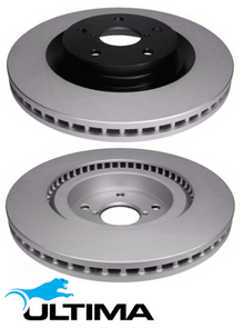 ULTIMA FRONT VENTED DISC BRAKE ROTOR SET TO SUIT SUBARU WRX VB FA24E TURBO 2.4L F4