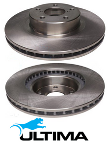 ULTIMA FRONT VENTED DISC BRAKE ROTORS TO SUIT SUBARU WRX G3 EJ257 TURBO 2.5L F4 OD 277MM HATCHBACK