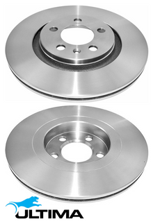ULTIMA FRONT VENTED DISC BRAKE ROTORS FOR VOLKSWAGEN BEETLE 9C BFS AYD 1.6L I4 FROM 12/2001 OD 280MM