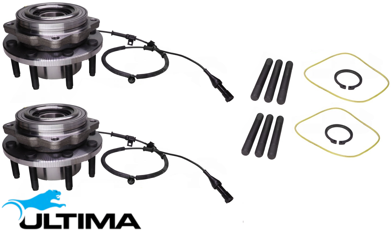 2 X FRONT WHEEL HUB & BEARING ASSEMBLY FOR FORD F-250 363 391 6.0L 6.4L V8 FOR 4D SINGLE REAR WHEELS