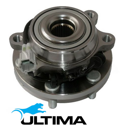 2 X ULTIMA FRONT WHEEL HUB AND BEARING ASSEMBLY TO SUIT NISSAN YD25DDTI TURBO DIESEL 2.5L I4
