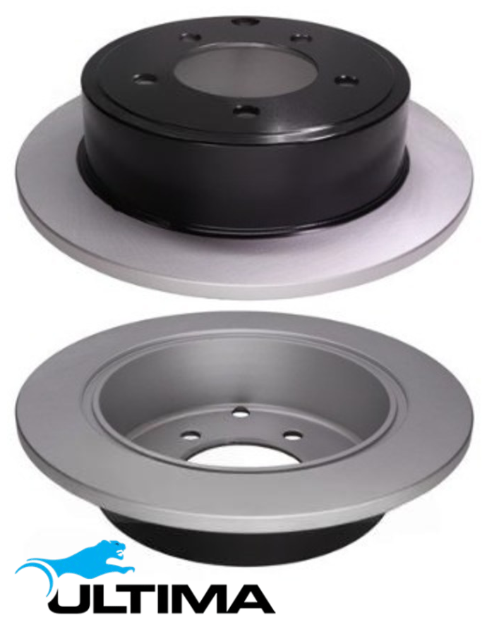 ULTIMA REAR SOLID DISC BRAKE ROTORS TO SUIT DODGE CALIBER PM EBA ED3 ECN ECD 1.8 2.0 2.4 I4 OD 262MM