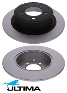 ULTIMA REAR SOLID DISC BRAKE ROTORS TO SUIT DODGE CALIBER PM EBA ED3 ECN ECD 1.8 2.0 2.4 I4 OD 302MM