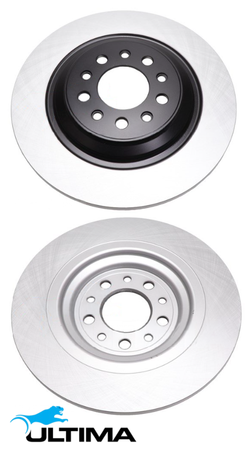 ULTIMA REAR SOLID DISC BRAKE ROTOR SET TO SUIT JEEP CHEROKEE KL EBT TURBO DIESEL 2.0L I4 OD 320MM