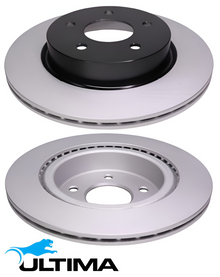 ULTIMA REAR VENTED DISC BRAKE ROTOR SET TO SUIT NISSAN X-TRAIL T33 KR15DDT TURBO 1.5L I3 OD 292MM