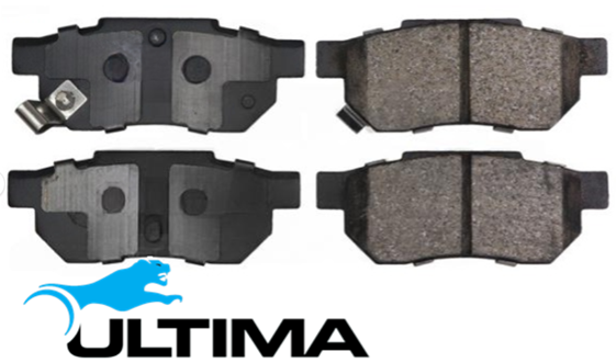 ULTIMA REAR BRAKE PAD SET TO SUIT HONDA PRELUDE BA B21A 2.1L I4 DX ONLY