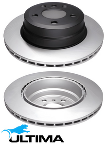 ULTIMA REAR VENTED DISC BRAKE ROTORS FOR BMW X SERIES X5 N47D20D TWIN TURBO DIESEL 2.0L I4 OD 320MM