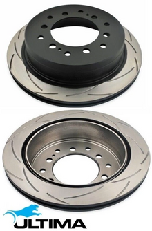 ULTIMA REAR DISC BRAKE ROTOR SET TO SUIT TOYOTA PRADO TRJ120R 2TR-FE 2.7L I4