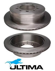 ULTIMA REAR DISC BRAKE ROTOR SET TO SUIT TOYOTA LANDCRUISER VDJ200R 1VD-FTV 4.5L V8