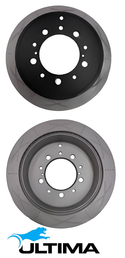 ULTIMA REAR DISC BRAKE ROTOR SET TO SUIT TOYOTA LANDCRUISER VDJ200R 1VD-FTV 4.5L V8