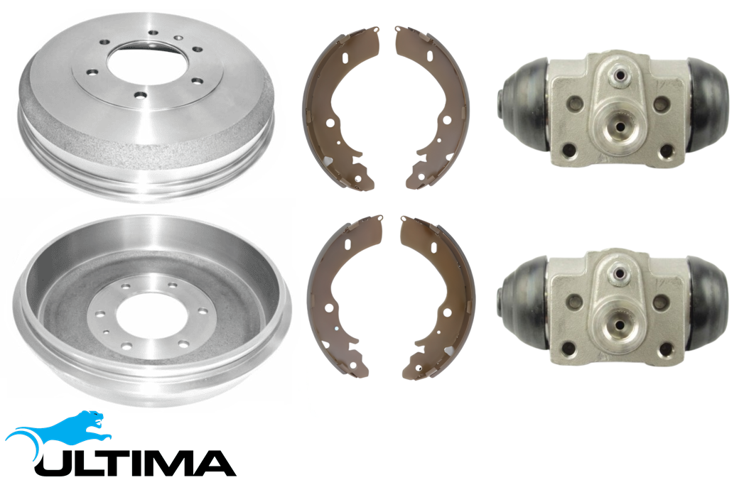 ULTIMA DRUM BRAKE KIT TO SUIT HOLDEN RODEO RA 4JH1-TC TURBO DIESEL 3.0L I4 SUITS RWD