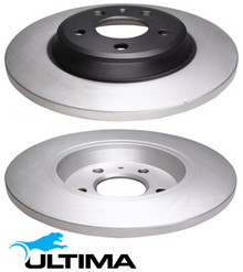 ULTIMA REAR SOLID DISC BRAKE ROTOR SET TO SUIT AUDI A6 C7 CDUC CDUD CLAA TURBO DIESEL 3.0L V6