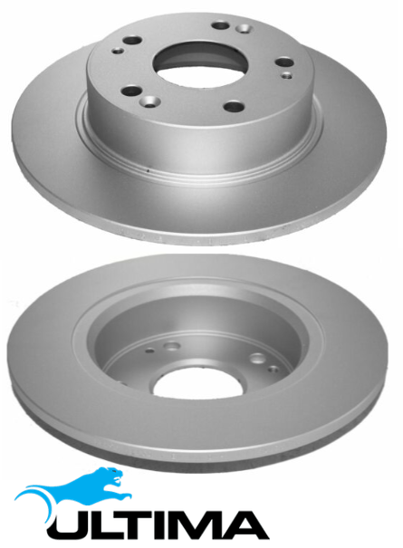 ULTIMA REAR SOLID DISC BRAKE ROTOR SET TO SUIT HONDA ACCORD CM K20A 2.0L I4 WAGON ONLY