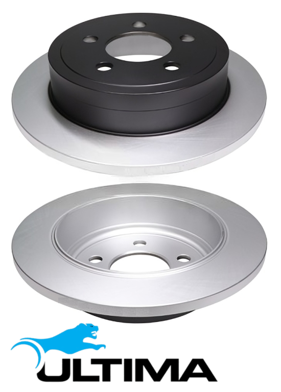 ULTIMA REAR SOLID DISC BRAKE ROTOR SET TO SUIT JEEP CHEROKEE KJ EKG 3.7L V6 FROM 12/2002 SUITS 155KW