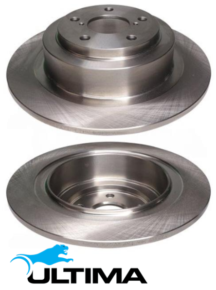 ULTIMA REAR SOLID DISC BRAKE ROTOR SET TO SUIT SUBARU LEGACY BP EZ30D 3.0L F6 SUITS 186KW