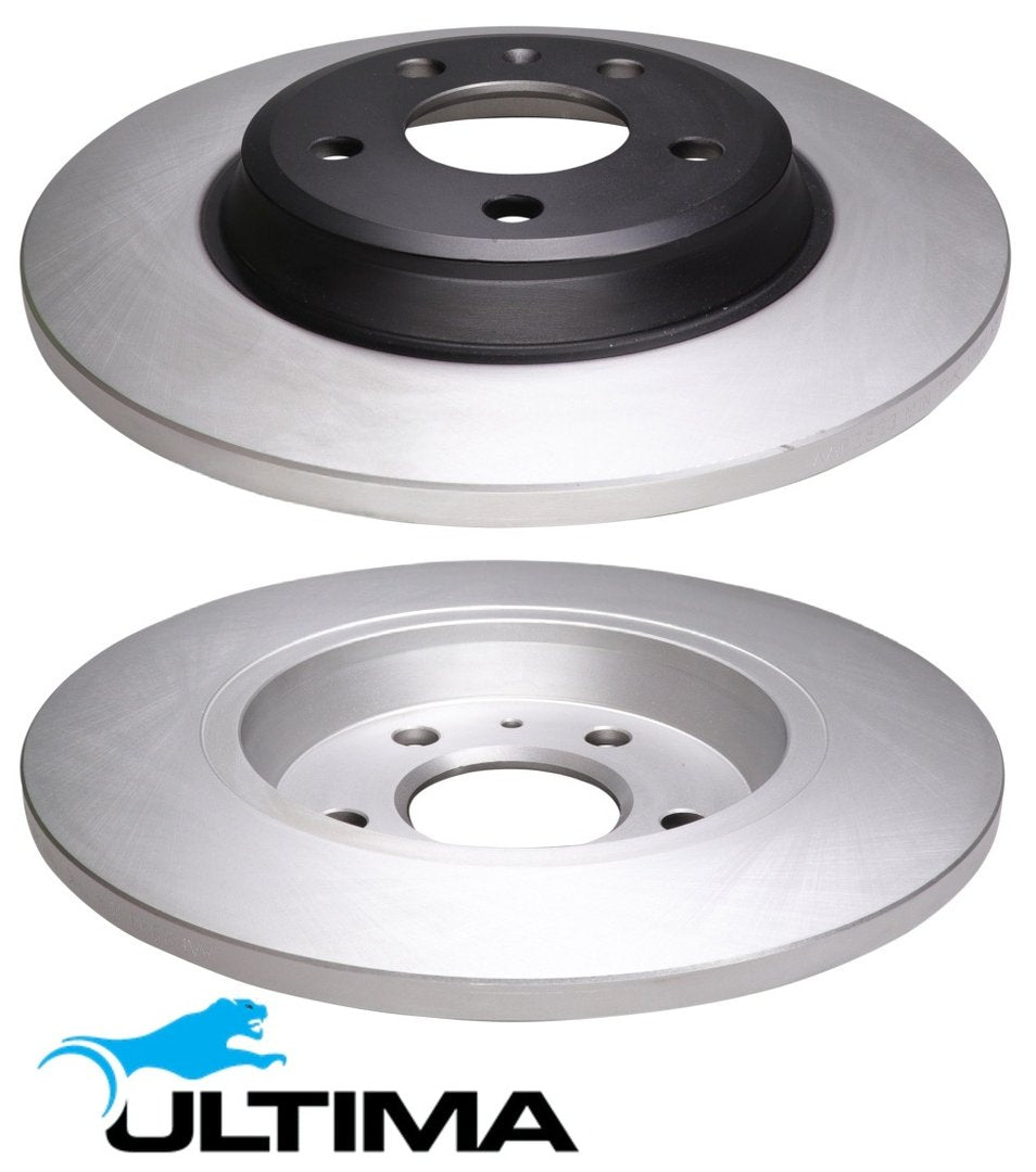 ULTIMA REAR SOLID DISC BRAKE ROTORS FOR AUDI A4 B8 CDNB CNCD CJCB CGLC 2.0L I4 1KW & 2EH OD 300MM