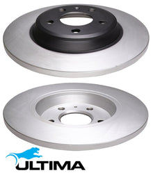 ULTIMA REAR SOLID DISC BRAKE ROTORS FOR AUDI A4 B8 CDNB CNCD CJCB CGLC 2.0L I4 1KW & 2EH OD 300MM