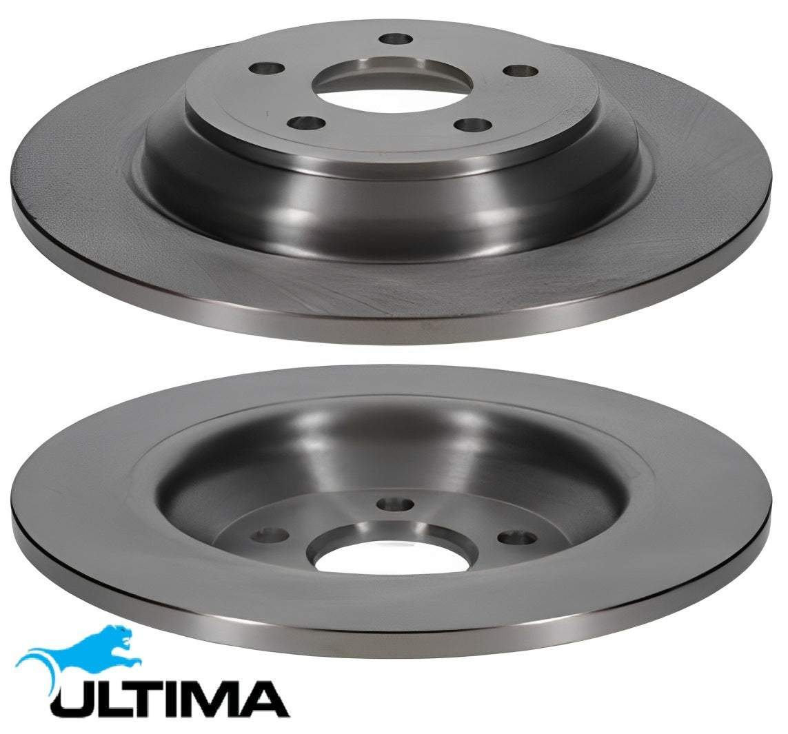 ULTIMA REAR SOLID DISC BRAKE ROTOR SET TO SUIT FORD FOCUS LZ SA N3DA YVDB TURBO 2.3L I4 OD 302MM