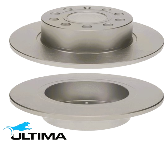 ULTIMA REAR SOLID DISC BRAKE ROTOR SET TO SUIT VOLKSWAGEN PASSAT B6 B7 BMP BLS CFFB 1.9L 2.0L I4