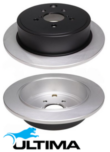 ULTIMA REAR SOLID DISC BRAKE ROTOR SET TO SUIT SUBARU FORESTER SH EJ253 2.5 F4 FROM 12/2007 OD 286MM